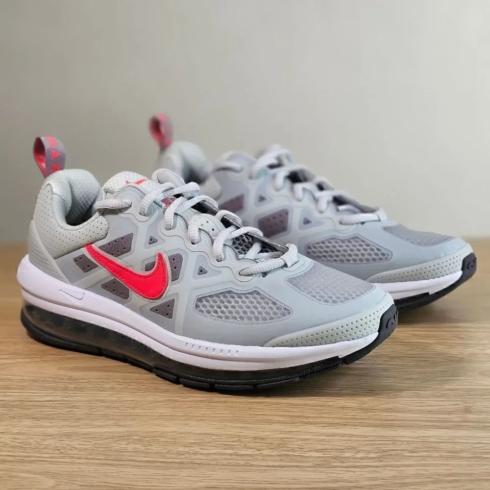 Nike Air Max Genome 360 Shoes Youth 7 Grey White Red Black Vapormax Sneakers New